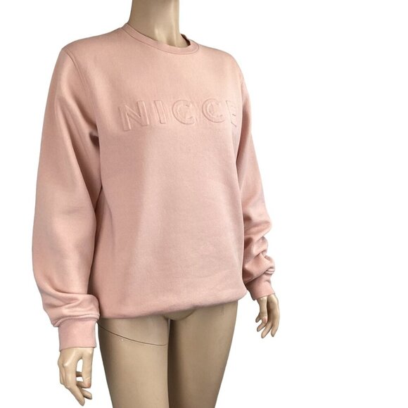 Nicce London Sweatshirt Size‎ Small  Pink Crewneck Comfort Relaxed - Picture 4 of 7